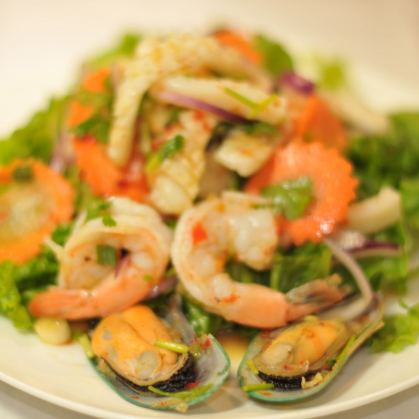 Order Yum Talay Salad food online from Thai Green Village store, Frisco on bringmethat.com
