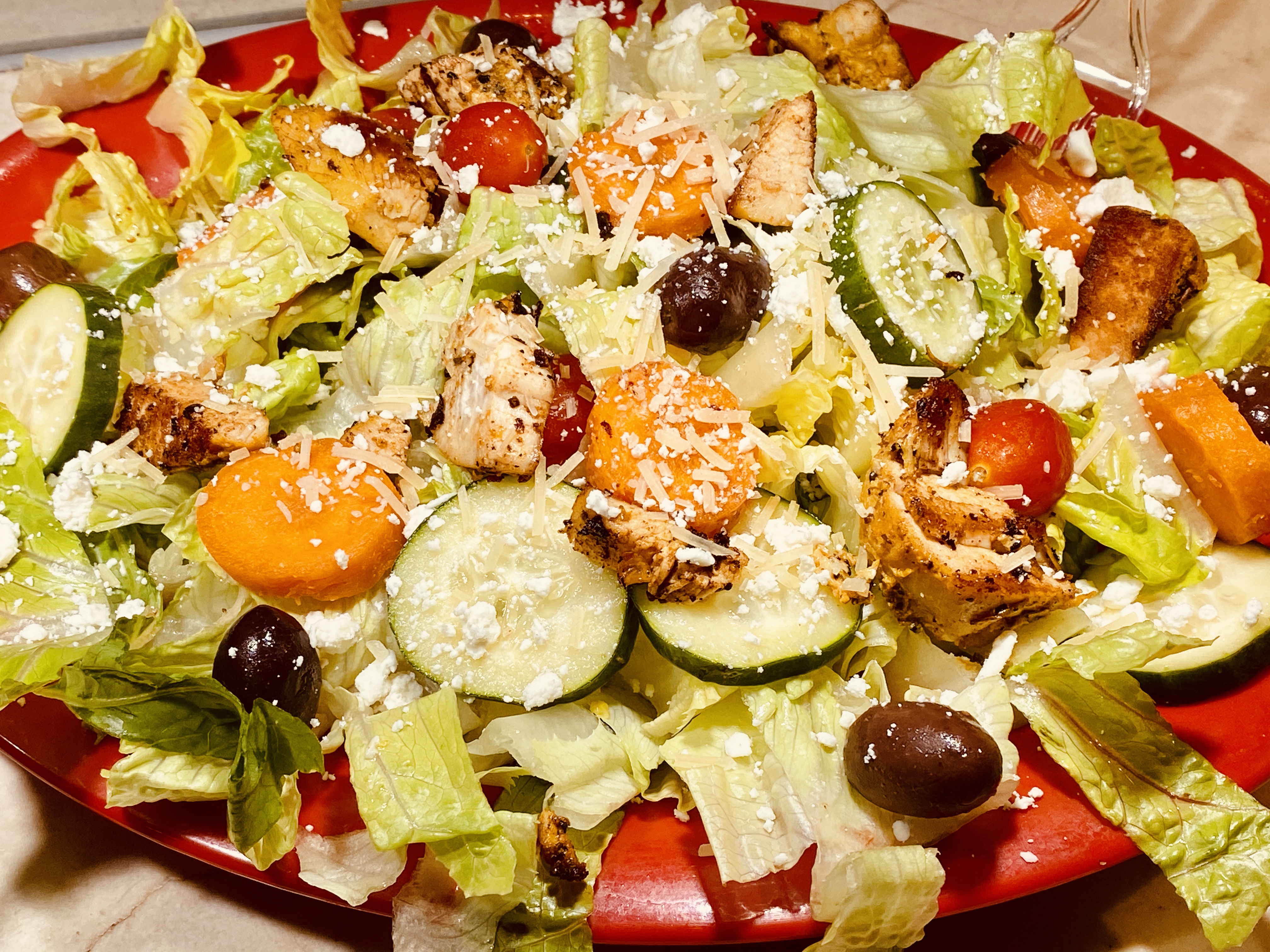 Order Greek Salad food online from Paris Pizza & Grill store, San Francisco on bringmethat.com