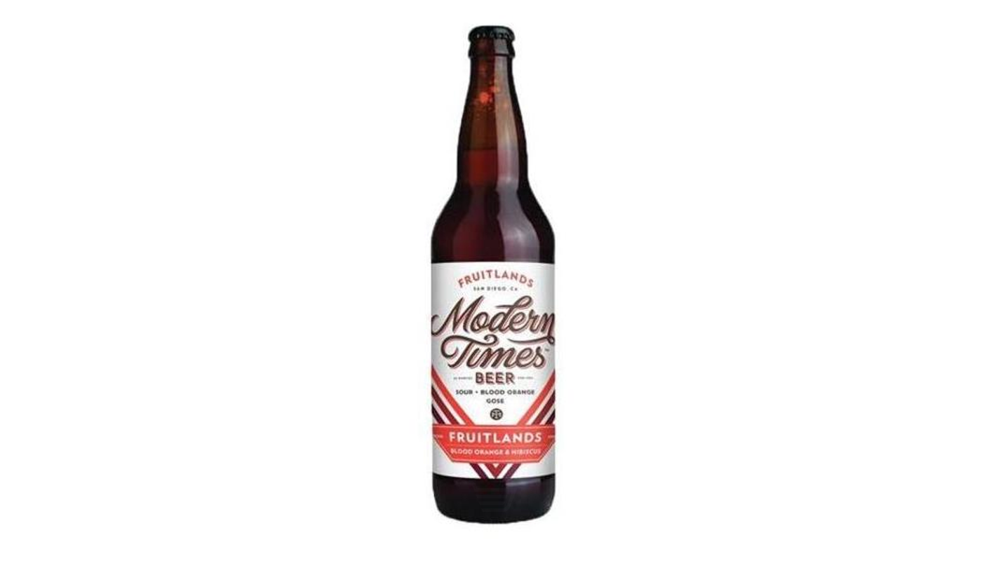 Order Modern Times Beer Fruitlands Sour Cherry 4 pack 16oz Cans food online from Oak Knoll Liquor store, Santa Maria on bringmethat.com