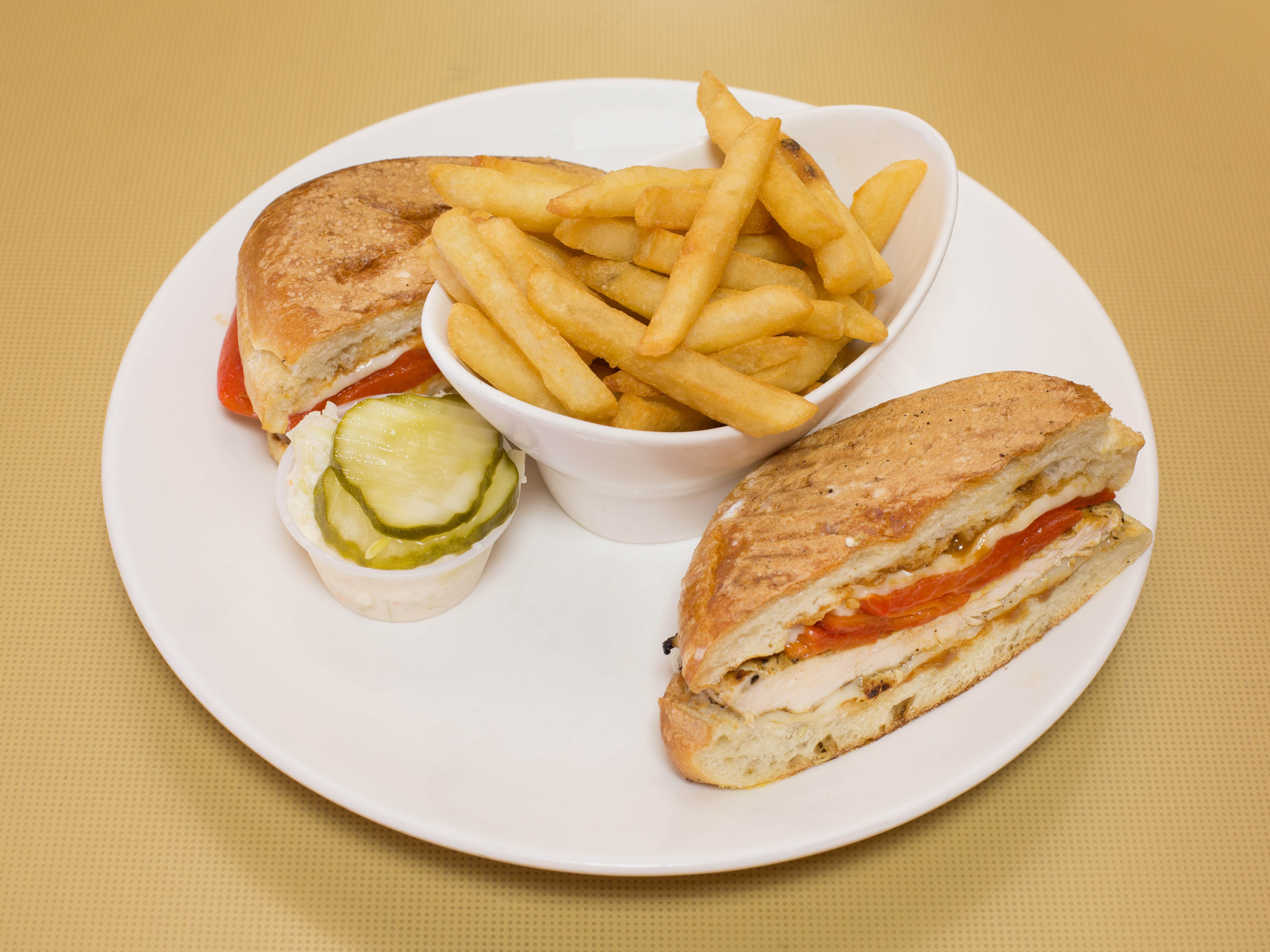 Order Chicken and Mozzarella Panini food online from Mannys Preakness Diner store, Wayne on bringmethat.com