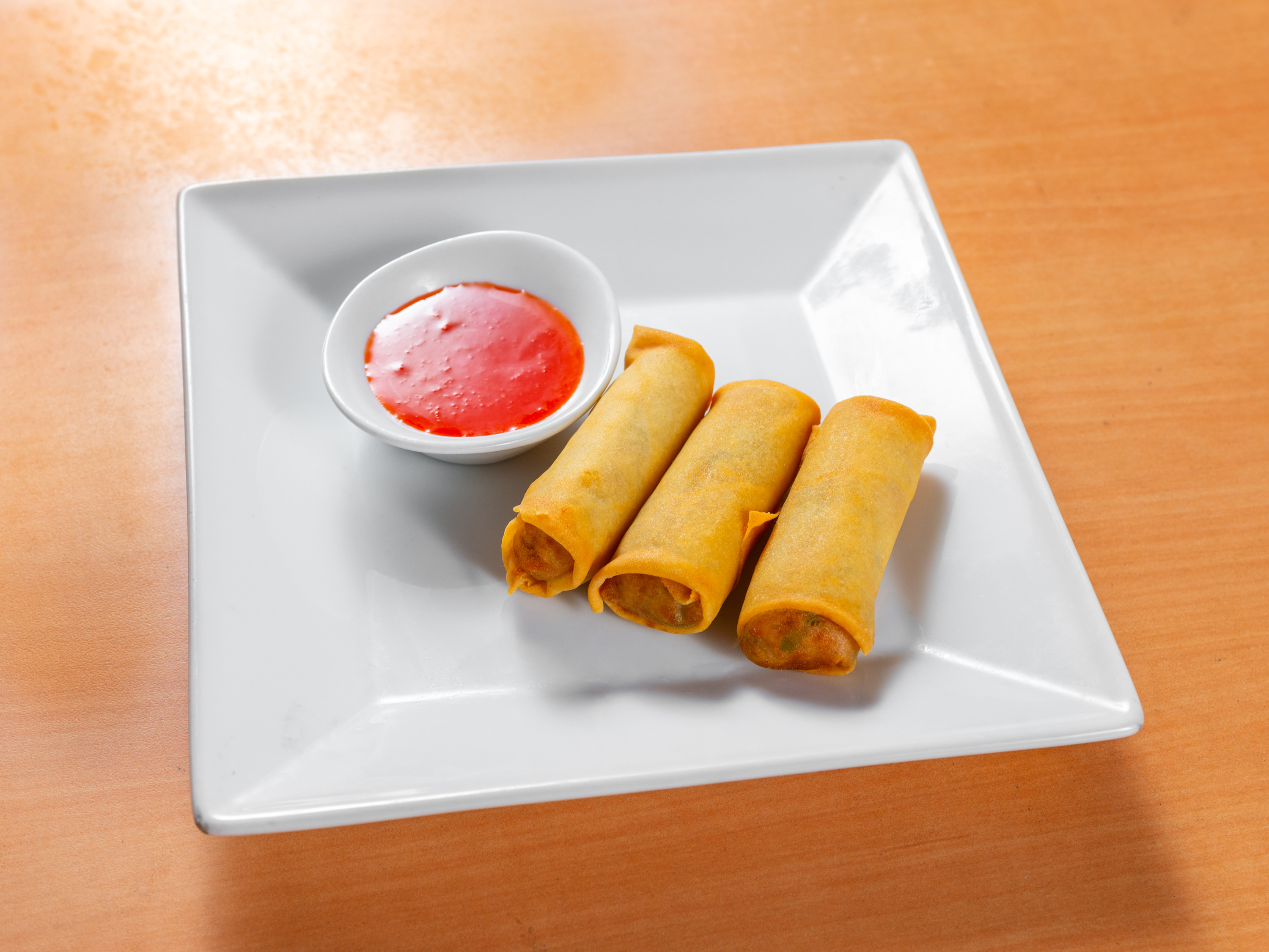 Order Vegetable spring roll (3 pecs bite size) food online from Blue Pacific Sushi Grill store, Lancaster on bringmethat.com