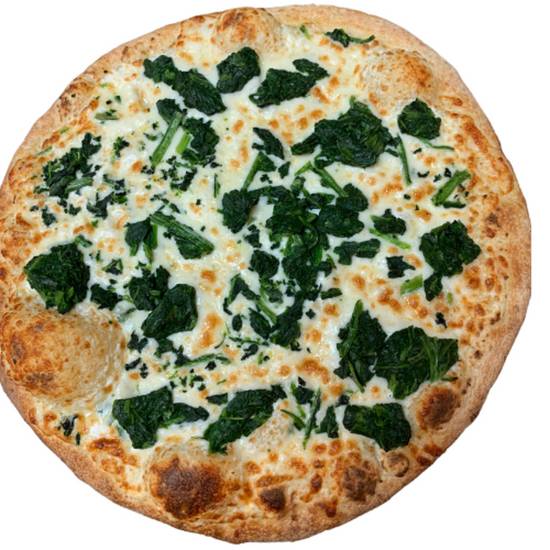 Order White Spinach Pizza food online from Mac Pizza & Wings store, Richmond on bringmethat.com