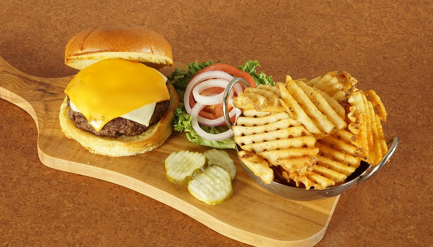 Order Three Cheese Burger food online from Wild Bill Sports Saloon store, Fargo on bringmethat.com