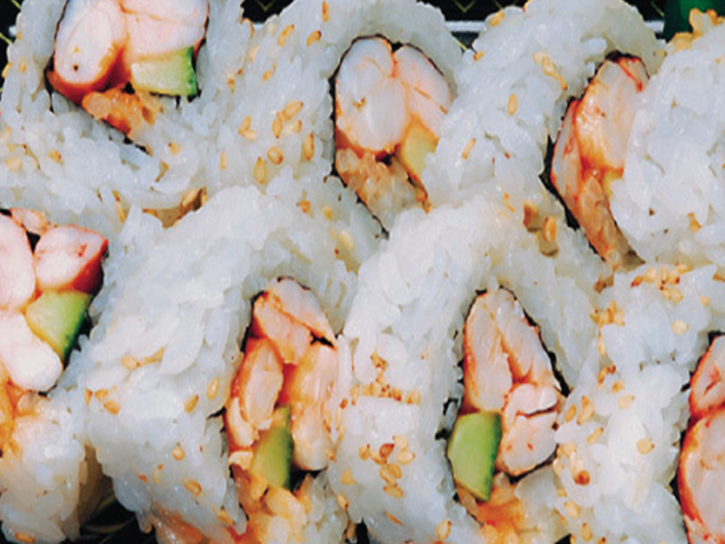 Order R16. Spicy Shrimp Roll food online from Super China Buffet store, Kenosha on bringmethat.com