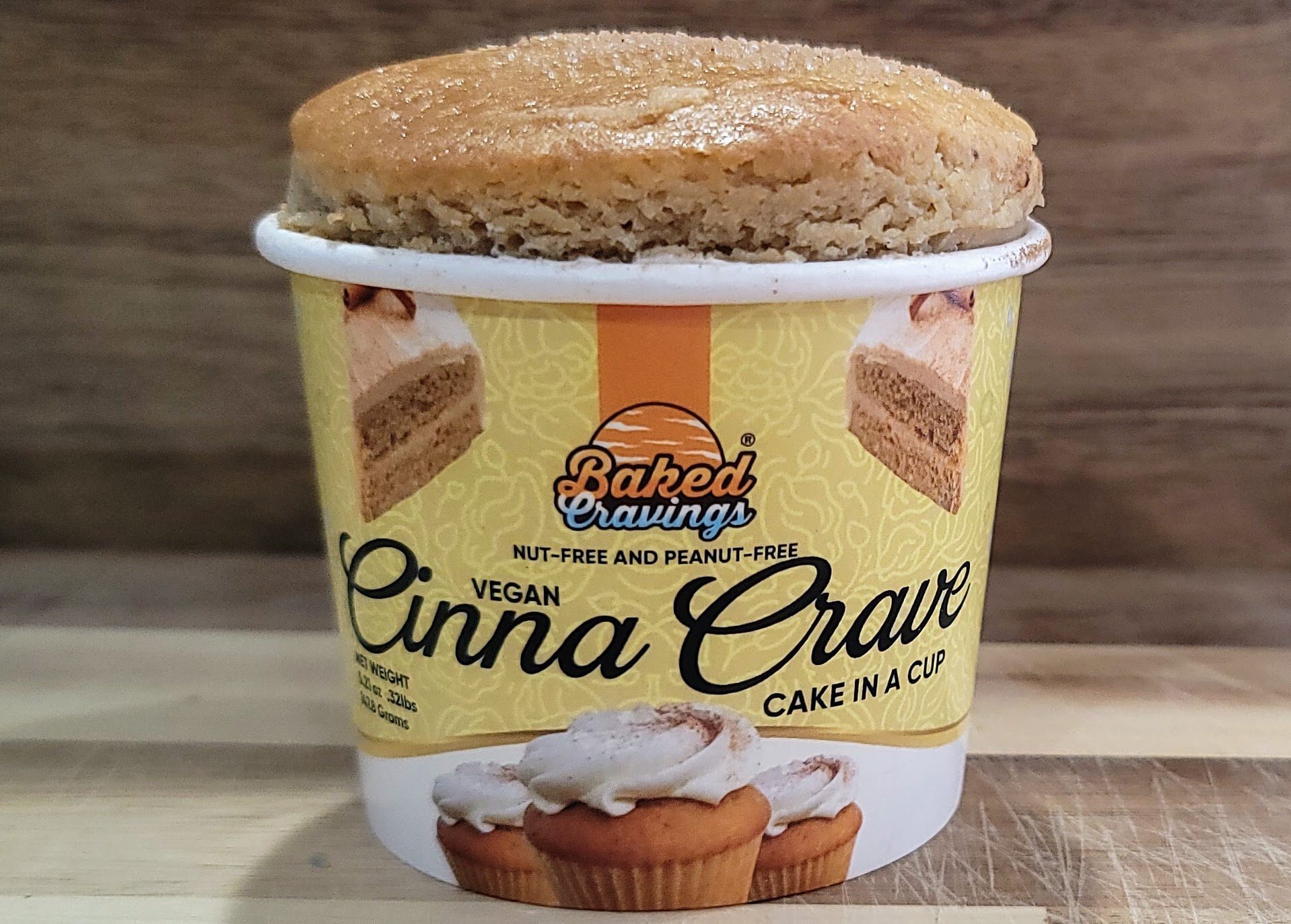 Order Vegan Cinna Crave Cake in a Cup 8oz food online from Baked Cravings store, New York on bringmethat.com