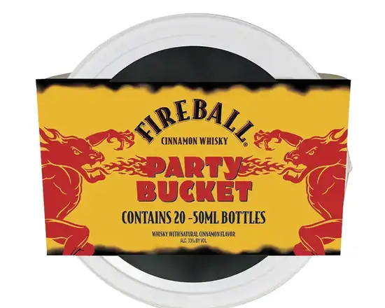 Order Fireball Cinnamon Whisky Party Bucket 20 COUNT 50ml food online from Sousa Wines & Liquors store, Mountain View on bringmethat.com