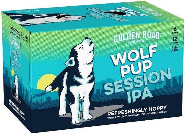 Order Golden Road Wolf Pup Session IPA, 6pk-12oz can beer (4.5% ABV) food online from Tenderloin Liquor store, San Francisco on bringmethat.com