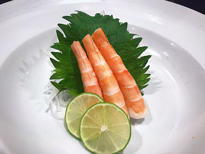 Order S12. 3 Pieces Shrimp Sashimi a la Carte food online from Sushi Bang Bang store, Austin on bringmethat.com