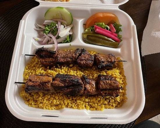 Order Beef Kabob Kid Meal  food online from GOLDEN GRILL AUTHENTIC LEBANESE CUISINE store, Fresno on bringmethat.com