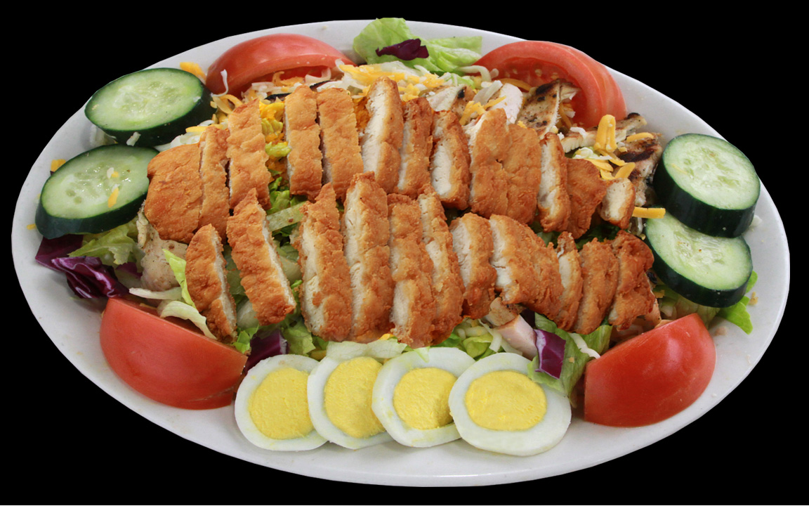Order Crispy Chicken Strip Salad food online from Jim's Burgers store, Long Beach on bringmethat.com