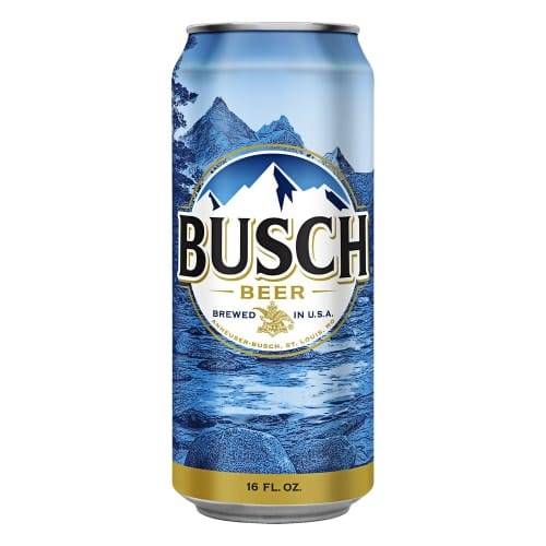 Order Busch · Pale Lager Beer (6 x 16 fl oz) cans food online from D & B Liquor store, Olmos Park on bringmethat.com