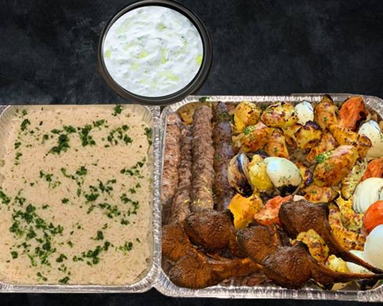 Order Kabob Feast food online from Haifa Grill store, Falls Church on bringmethat.com