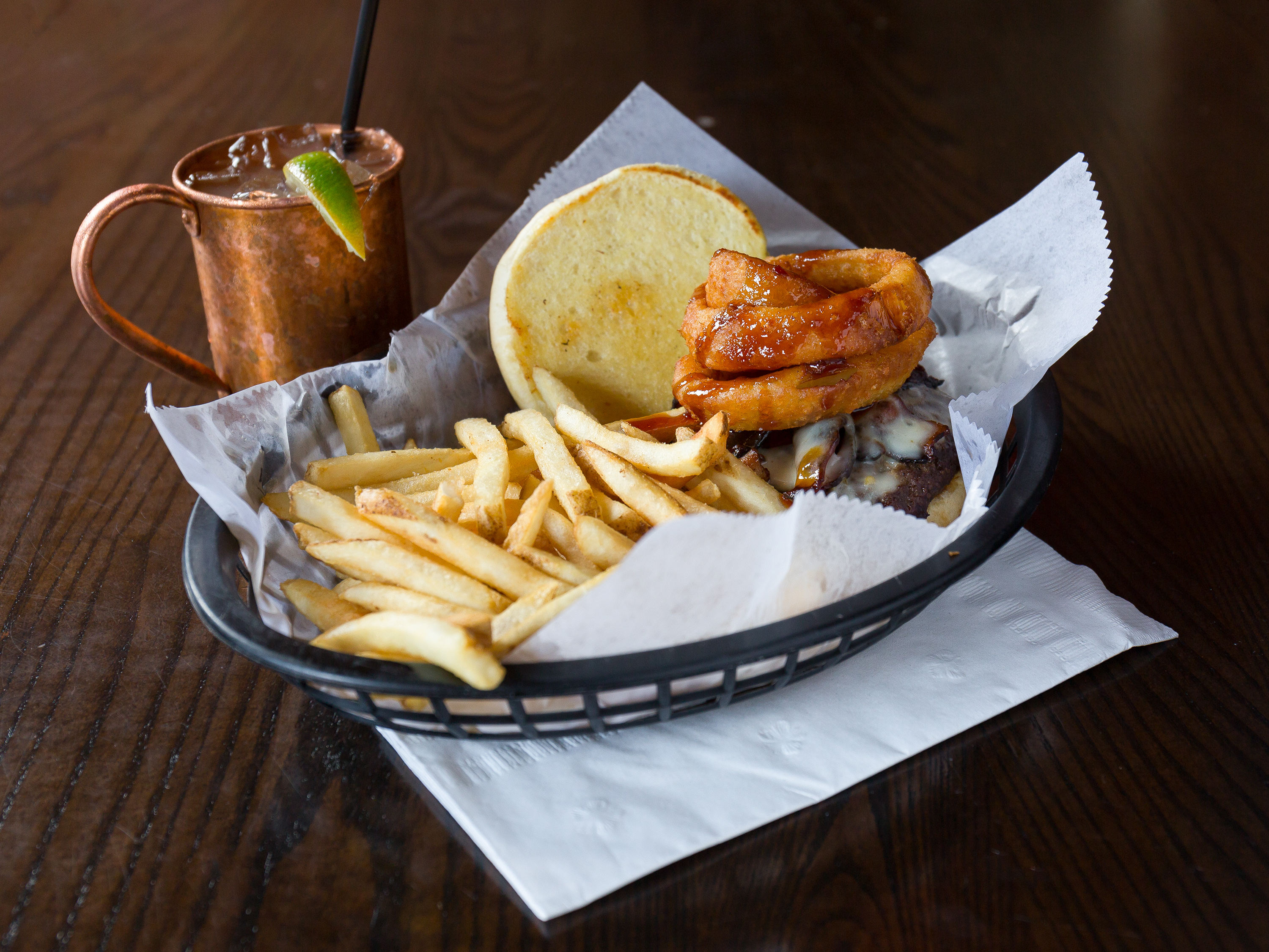 Order Cowboy Burger food online from Whiskey River - Ames store, Ames on bringmethat.com