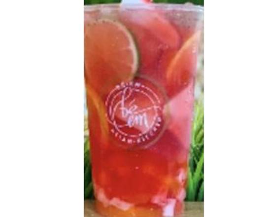 Order Strawberry Fruit Tea food online from Pho Me Vietnamese Kitchen store, Mooresville on bringmethat.com