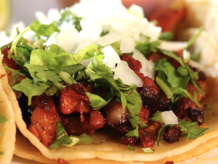 Order Al Pastor Tacos food online from Los Barriles Mexican Restaurant store, Canutillo on bringmethat.com