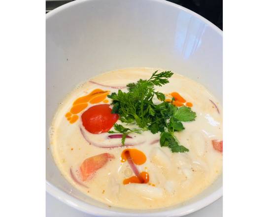 Order Tom Kha (Coconut Milk Soup) food online from Hug Thai Express store, La Mesa on bringmethat.com