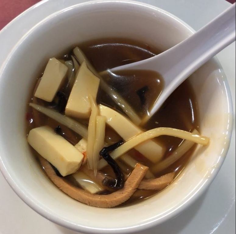 Order 13. Hot and Sour Soup food online from Chef Kenny's Asian Vegan store, Las Vegas on bringmethat.com