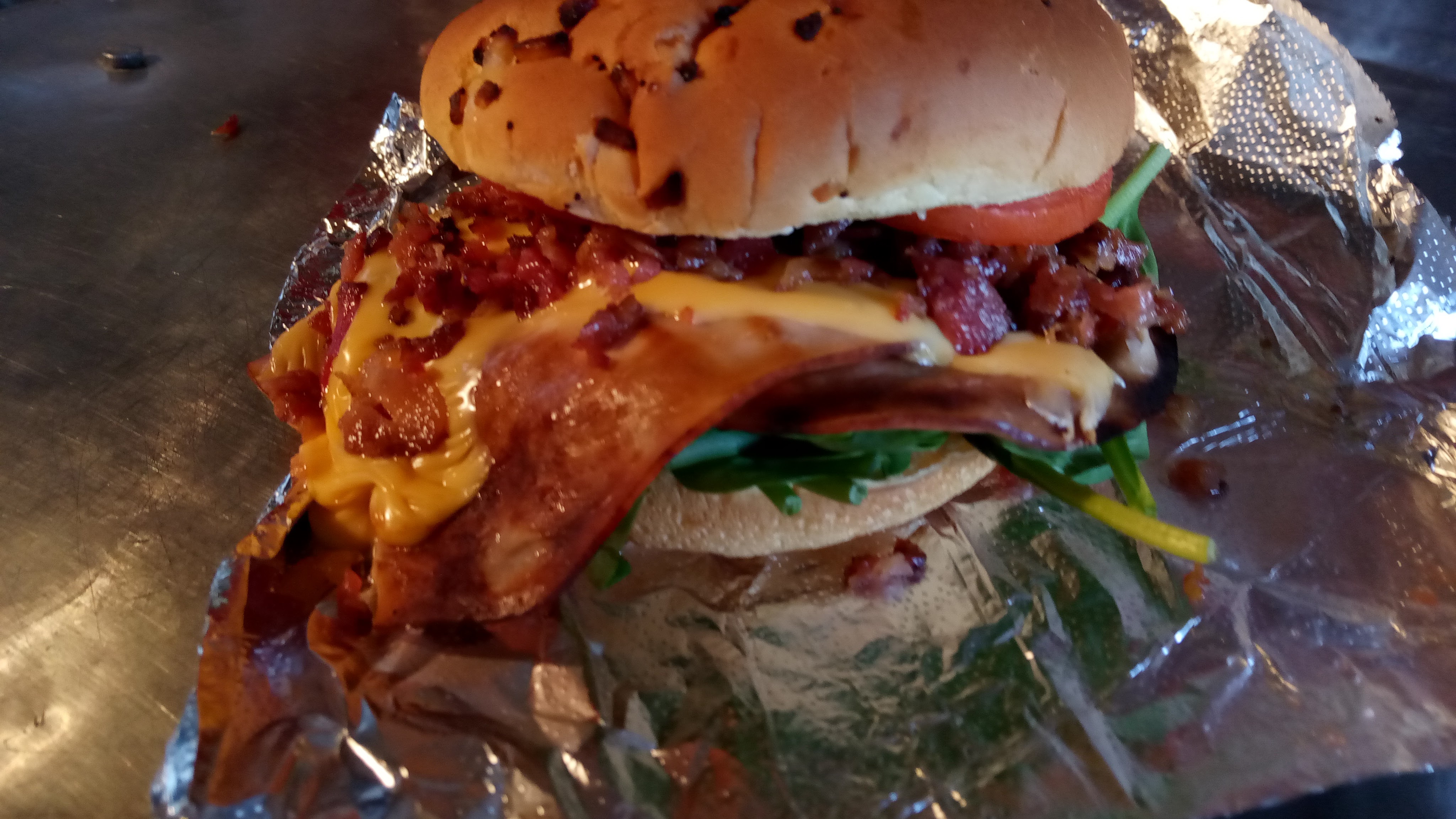 Order Detroit Smashburger w/Bacon  food online from Dames Eatery store, Detroit on bringmethat.com