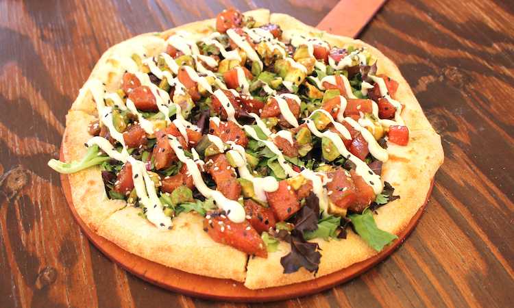 Order Ahi Poke Pizza (Small) food online from Aces & Ales store, Las Vegas on bringmethat.com