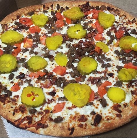Order Bacon Cheeseburger Specialty Pizza food online from All American Pizza store, Edmond on bringmethat.com
