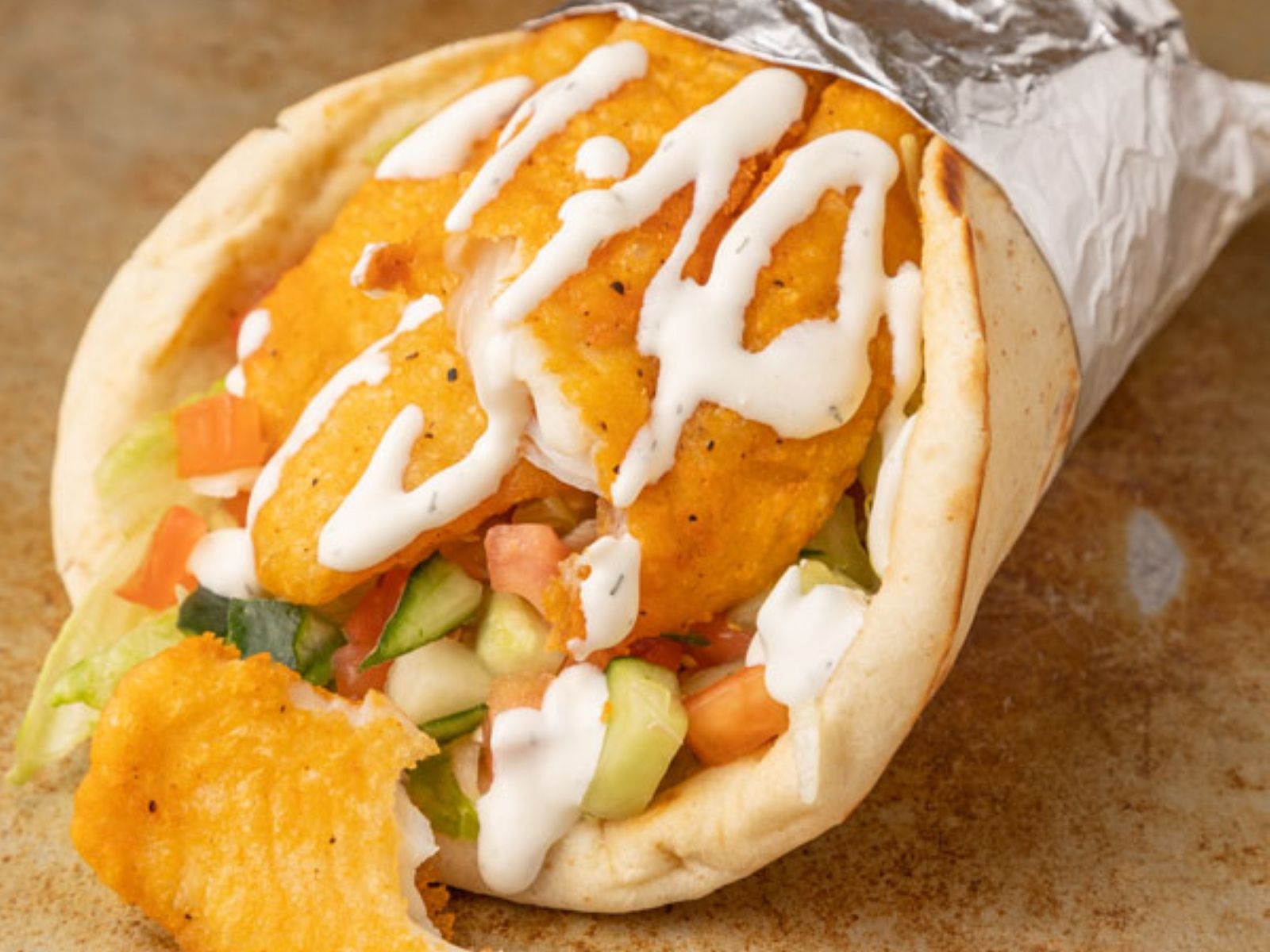 Order Fish Fry Naan Roll food online from Kabab House store, Atlantic City on bringmethat.com