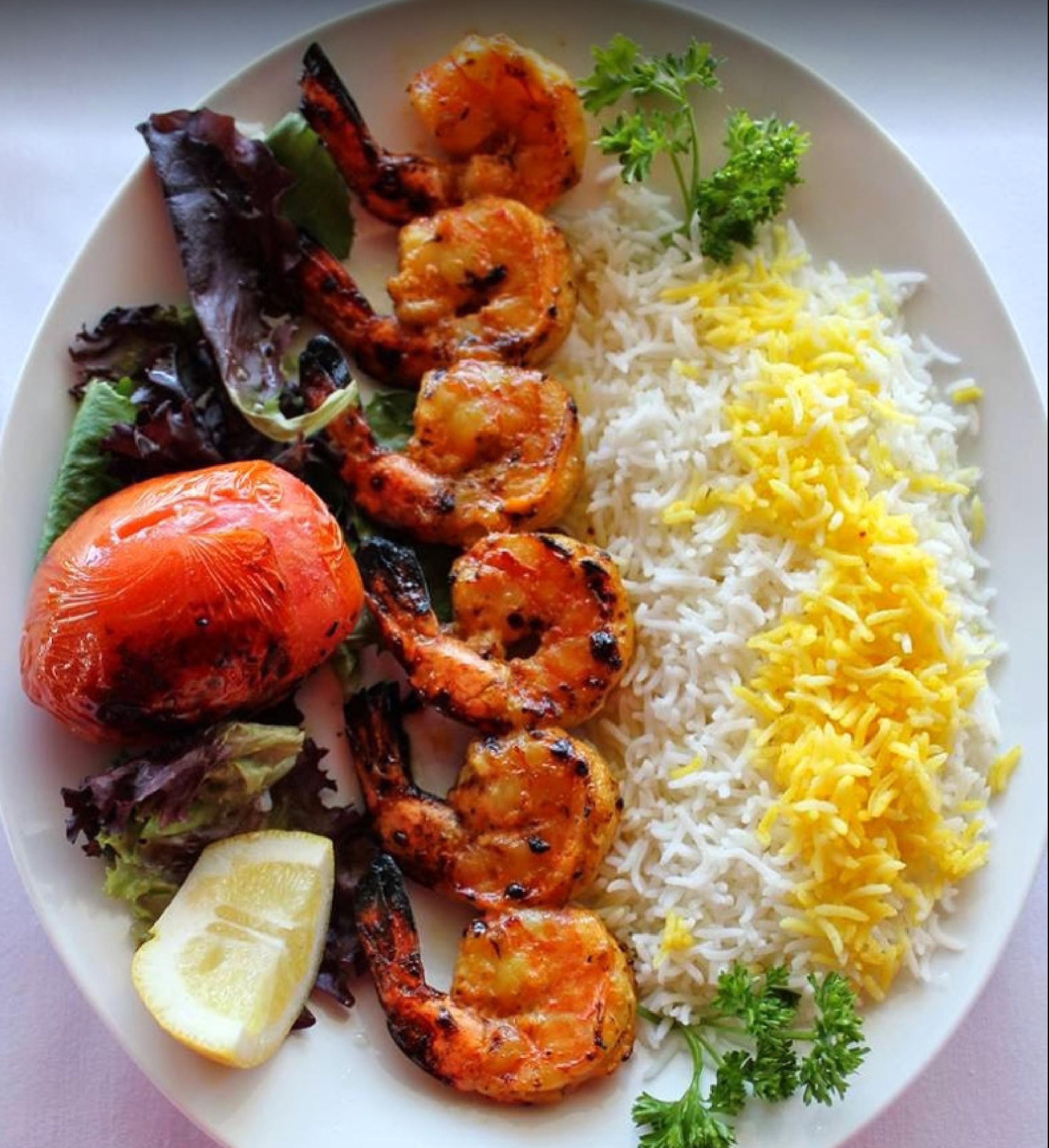 Order Shrimp Kabob food online from Persepolis Persian Cuisine store, Atlanta on bringmethat.com