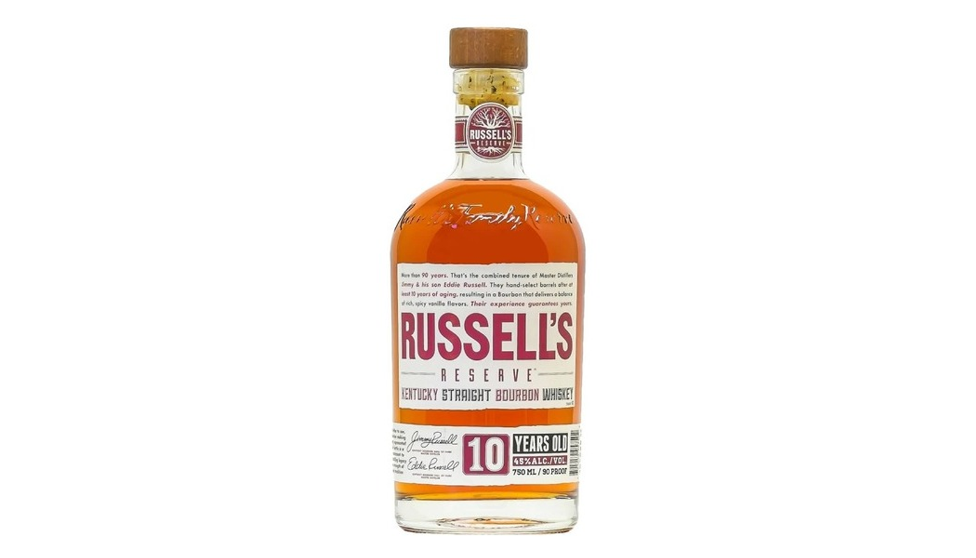 Order Russell's Reserve Kentucky Straight Bourbon Whiskey 10 Year 750mL food online from Liquor Palace store, Burbank on bringmethat.com
