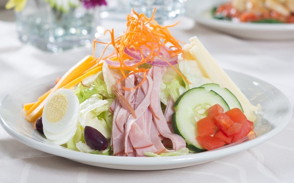 Order Chef Salad - Small food online from Pino's Pizzeria store, Easton on bringmethat.com