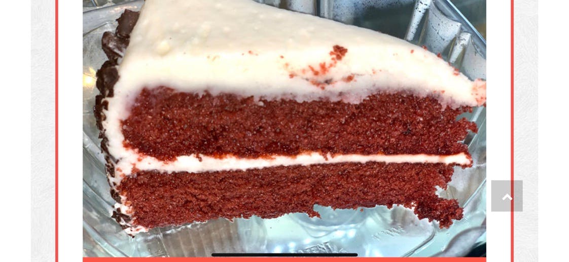 Order Red Velvet Cake - 1 Piece food online from Casa Nostra Italian Cuisine store, Greeneville on bringmethat.com