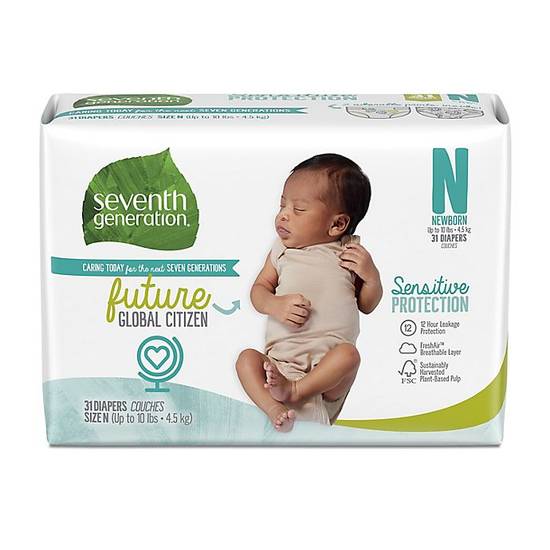 Order Seventh Generation™ Free and Clear Newborn 31-Count Disposable Diapers food online from Buybuy Baby store, Snellville on bringmethat.com