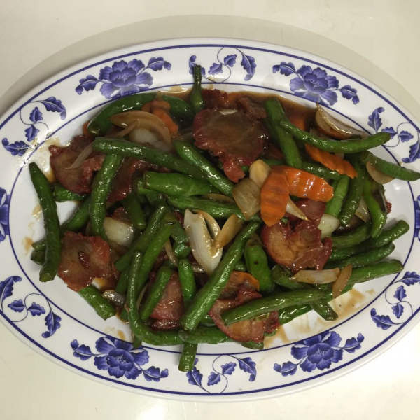 Order BBQ Pork with String Beans food online from Lucky Bamboo Chinese Restaurant store, Modesto on bringmethat.com