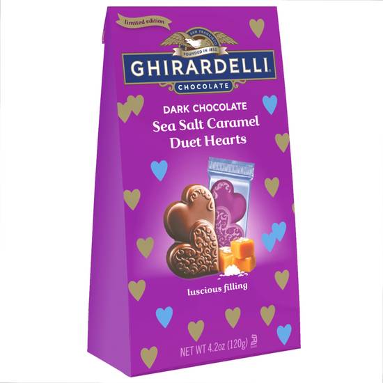 Order Ghirardelli Dark Chocolate Sea Salt Caramel Hearts - 4.2 oz food online from CVS store, MARYSVILLE on bringmethat.com