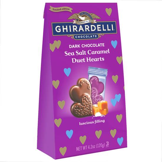 Order Ghirardelli Dark Chocolate Sea Salt Caramel Hearts - 4.2 oz food online from CVS store, CALABASH on bringmethat.com