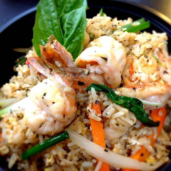 Order Shrimp Basil Fried Rice food online from Asian Thai Kitchen store, Miami on bringmethat.com