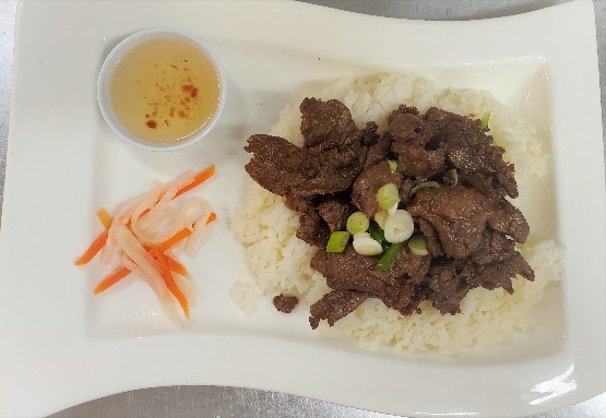 Order C3. Grilled Sliced Beef on Rice food online from Pho 11 Vietnamese Restaurant store, State College on bringmethat.com