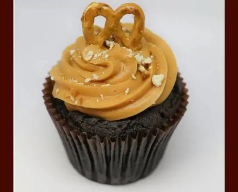Order Caramel Crunch Chocolate Cupcake food online from Smallcakes Snellville: A Cupcakery & Creamery store, Snellville on bringmethat.com