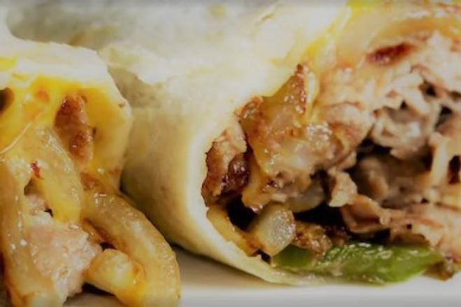 Order Philly Cheese Steak Pita Roll food online from Halal Kitch store, Egg Harbor on bringmethat.com