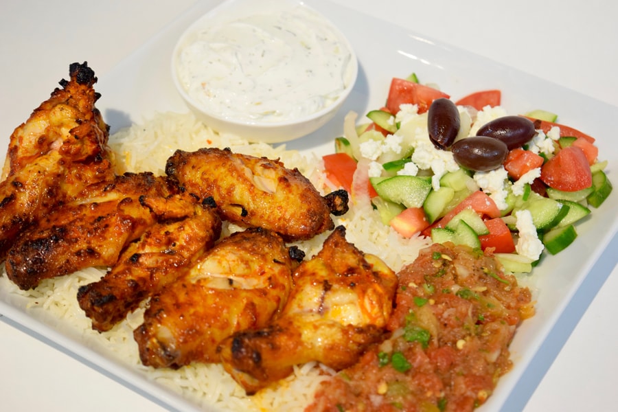 Order Chicken Wings Plate food online from Kebab Daddy store, Montrose on bringmethat.com