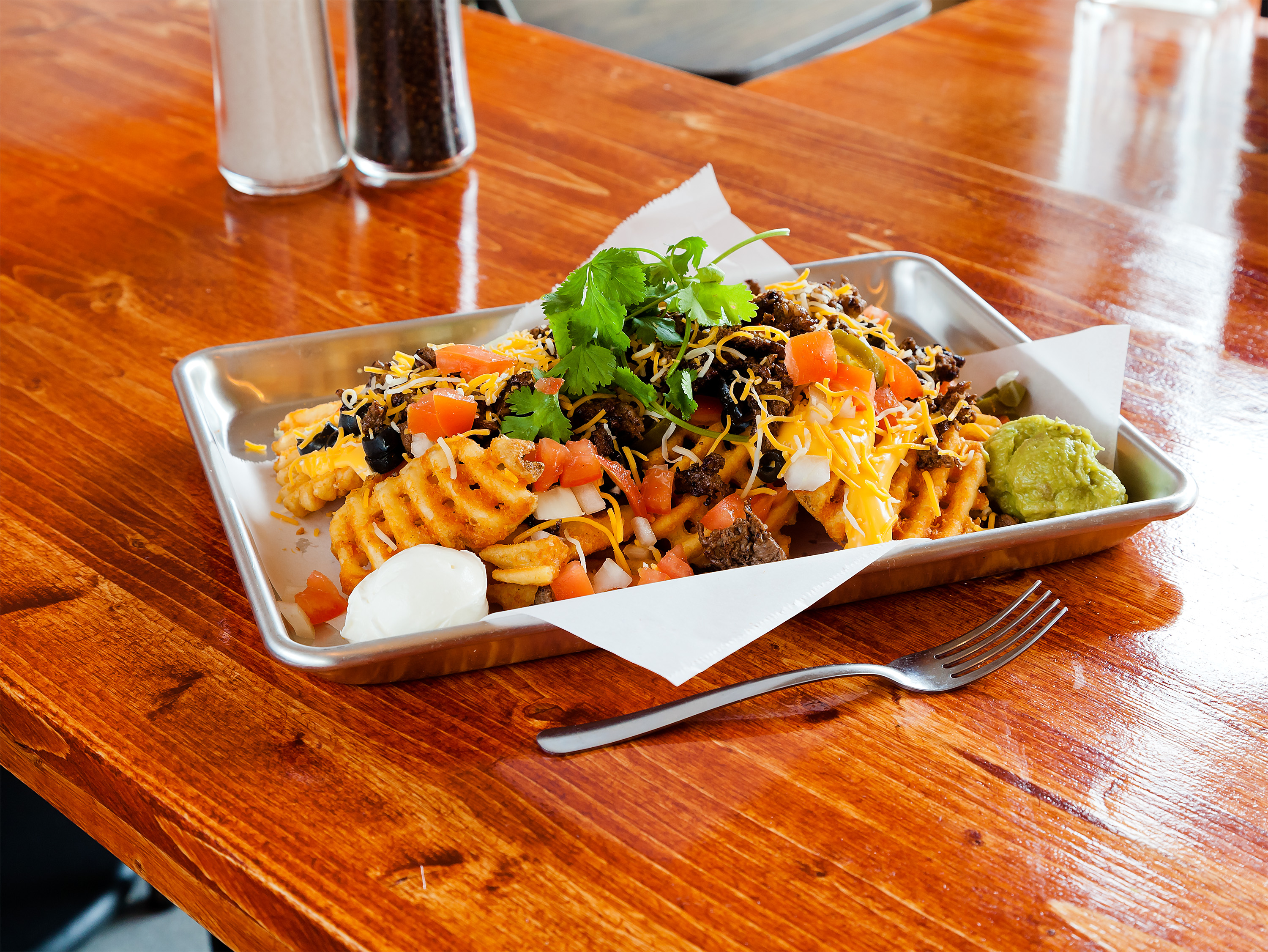Order Fully Loaded Wagyu Nachos food online from Fiery Cafe store, San Francisco on bringmethat.com