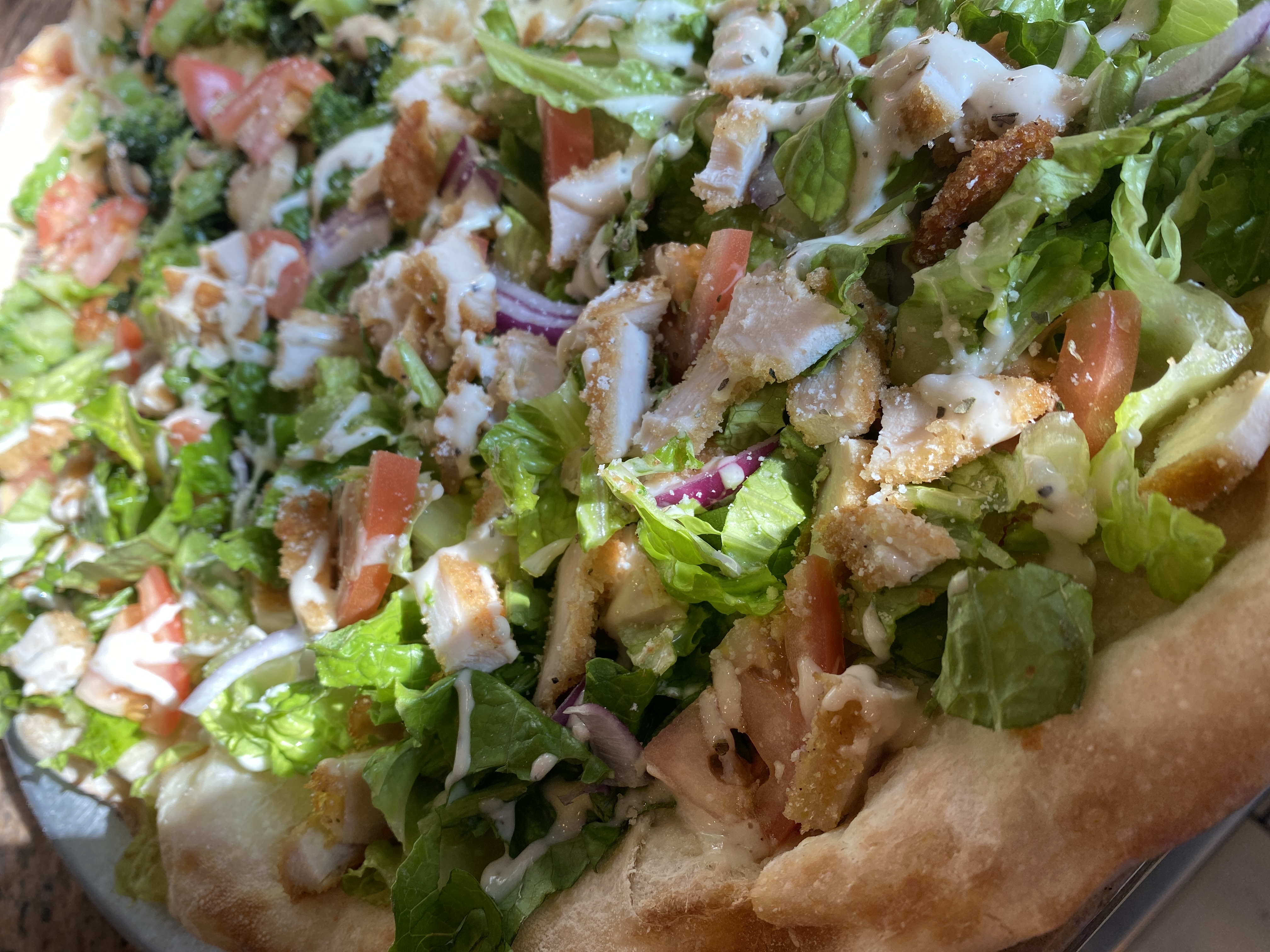 Order Caesar Salad Pizza food online from Benvenuti store, New York on bringmethat.com