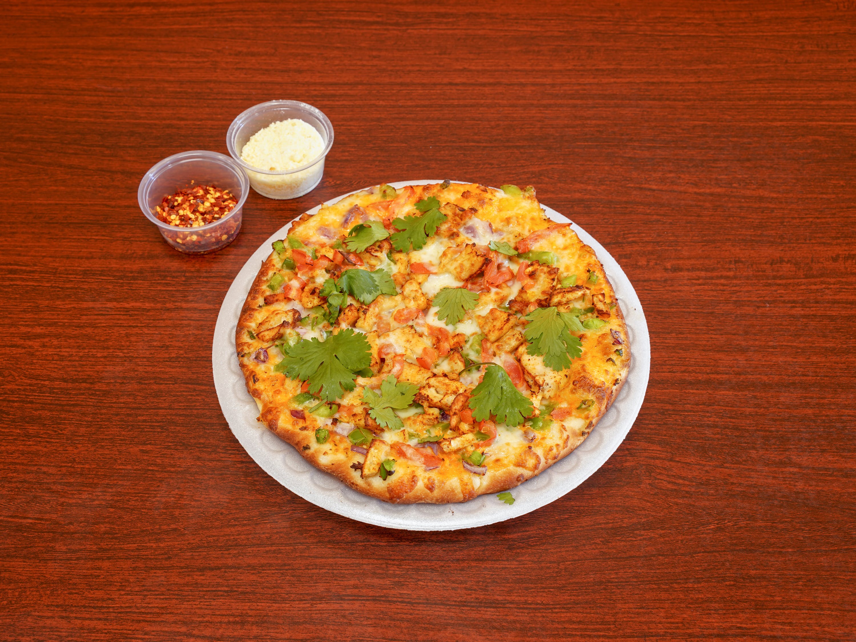 Order Chicken Tikka Masala Pizza - Small 8" food online from Star Pizza store, Suisun City on bringmethat.com