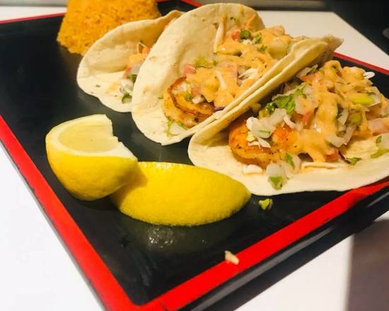 Order Grilled Shrimp Tacos food online from Mamacita Mexican Street Food store, Columbus on bringmethat.com