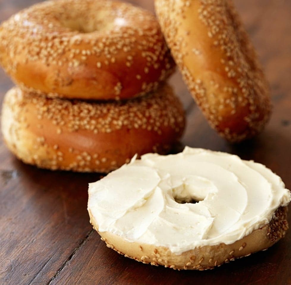 Order Bagel with Cream Cheese food online from Happy Donut store, San Francisco on bringmethat.com