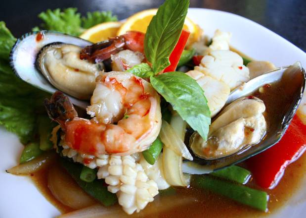 Order Basil Seafood food online from Nidda Thai Cuisine store, Houston on bringmethat.com