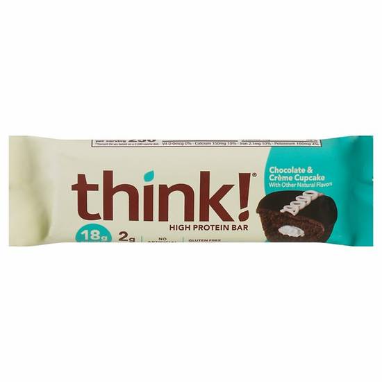 Order Think! High Protein Bar - Choc & Creme Cupcake food online from IV Deli Mart store, Goleta on bringmethat.com