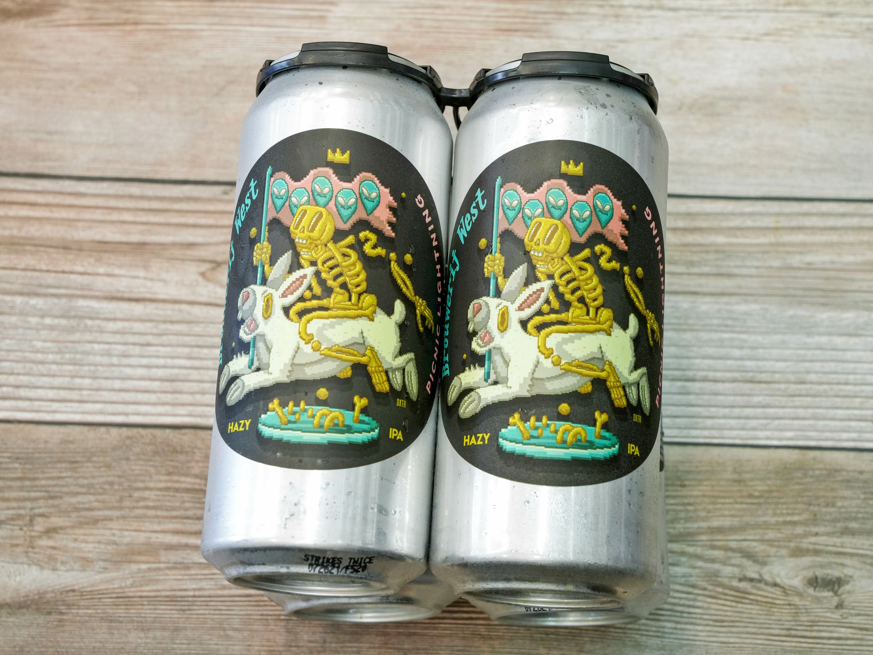 Order Brouwerij West Hazy, IPA 4 Pack Cans food online from Holiday Liquor Market store, Los Angeles on bringmethat.com