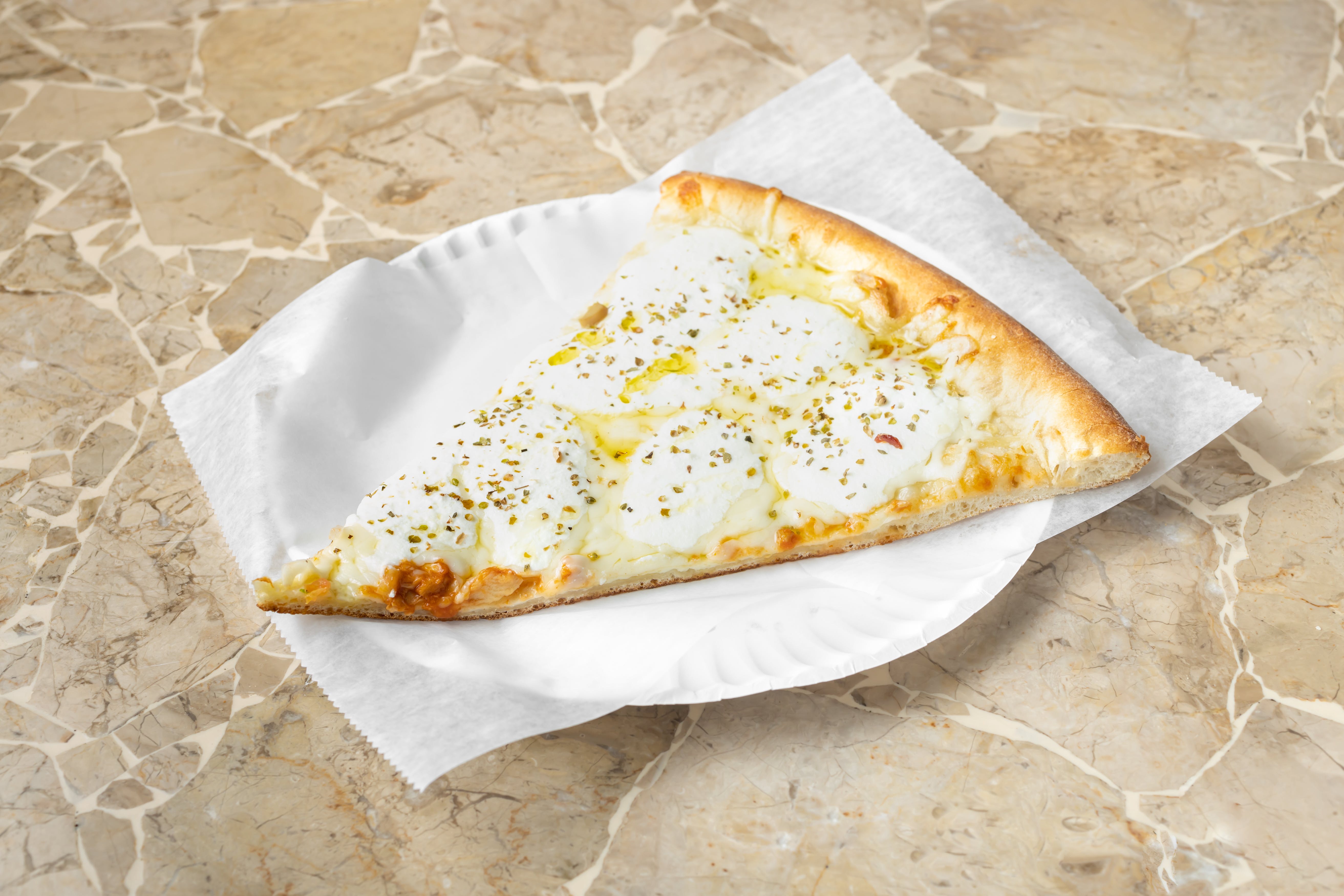 Order White Pizza - 10'' (4 Slices) food online from Oasis restaurant store, Sunnyside on bringmethat.com