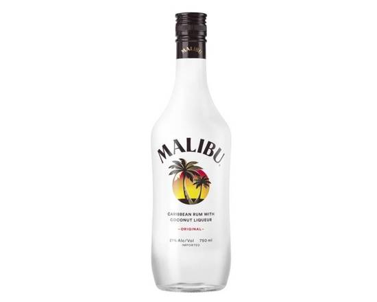 Order Malibu Coconut, 1L rum (21.0% ABV) food online from NEWBRIDGE WINES & SPIRITS CORP store, Levittown on bringmethat.com
