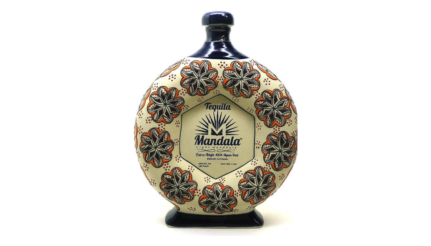 Order Tequila Mandala Extra Anejo 1L Bottle food online from Circus Liquor store, Los Angeles on bringmethat.com