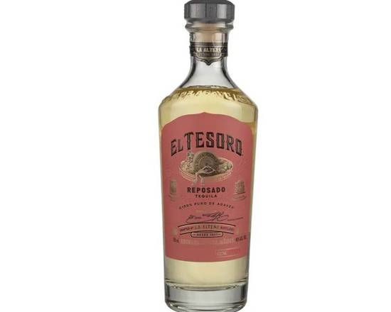 Order El Tesoro Reposado Tequila  750ml food online from Windy City Liquor Market store, El Cajon on bringmethat.com